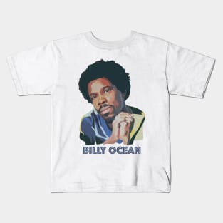 Billy Ocean with Text Kids T-Shirt